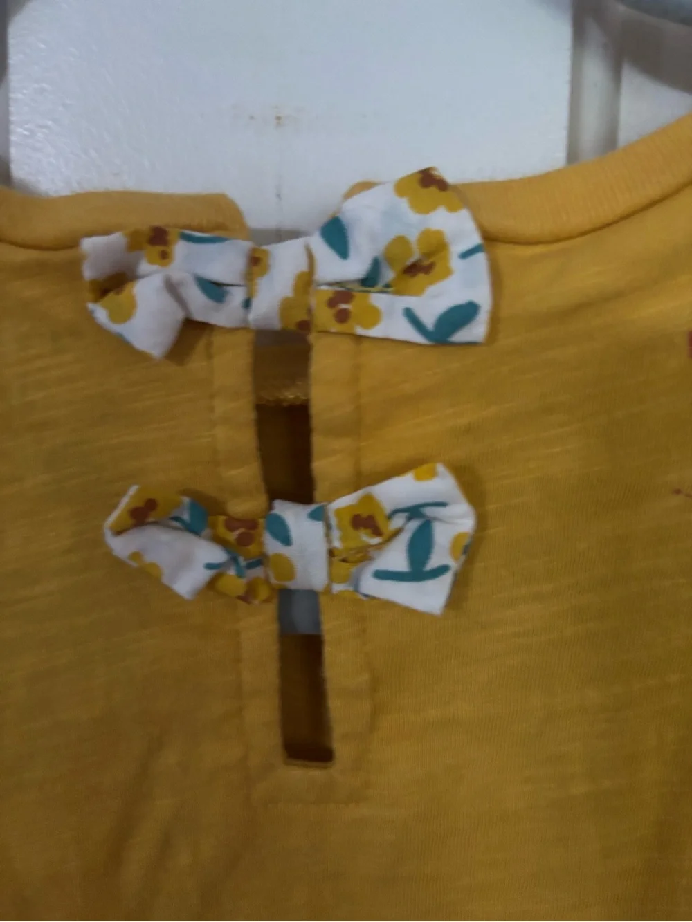 Carter's Yellow Flutter-Sleeve Floral Mix Dress
